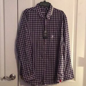Men’s long sleeve button down dress shirt, size XL or 17–17 and 1/2